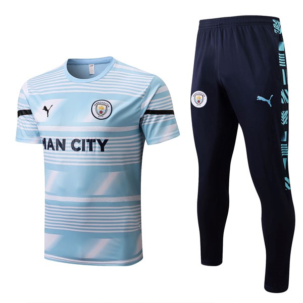 Camiseta Manchester City Conjunto Completo 2022 2023 Azul